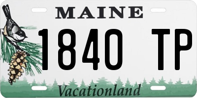 ME license plate 1840TP
