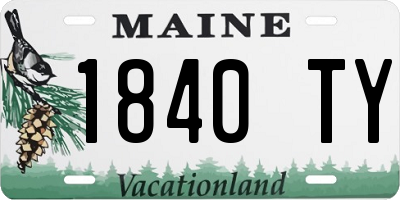 ME license plate 1840TY