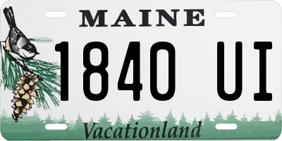 ME license plate 1840UI