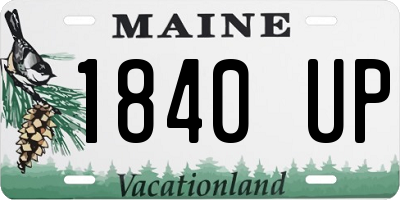 ME license plate 1840UP