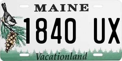 ME license plate 1840UX