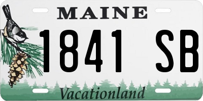 ME license plate 1841SB