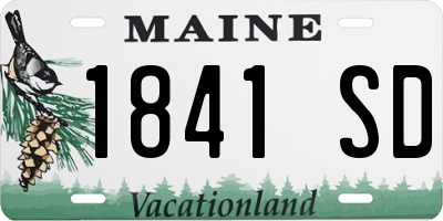 ME license plate 1841SD