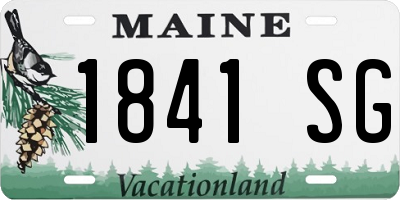 ME license plate 1841SG