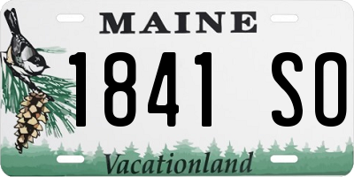 ME license plate 1841SO