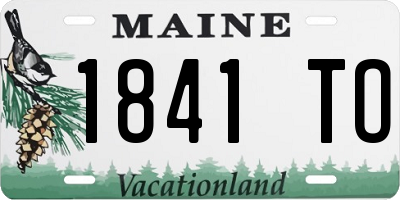 ME license plate 1841TO