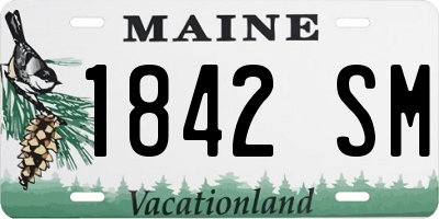 ME license plate 1842SM
