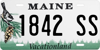 ME license plate 1842SS