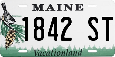 ME license plate 1842ST