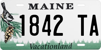ME license plate 1842TA