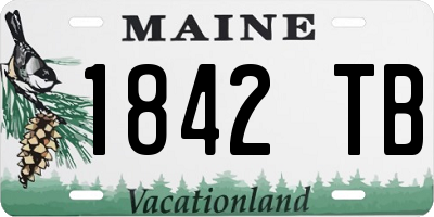 ME license plate 1842TB