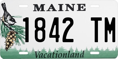 ME license plate 1842TM
