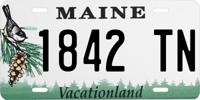 ME license plate 1842TN