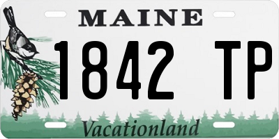 ME license plate 1842TP
