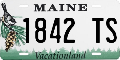 ME license plate 1842TS