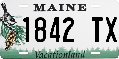 ME license plate 1842TX