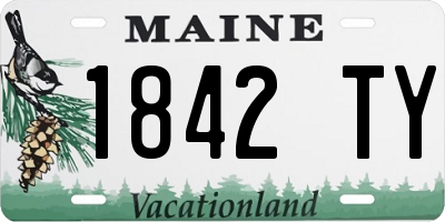 ME license plate 1842TY