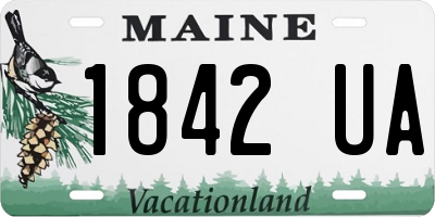 ME license plate 1842UA
