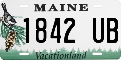 ME license plate 1842UB