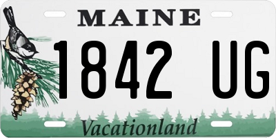 ME license plate 1842UG