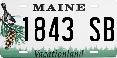 ME license plate 1843SB