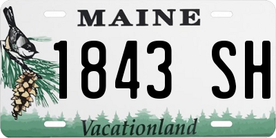 ME license plate 1843SH