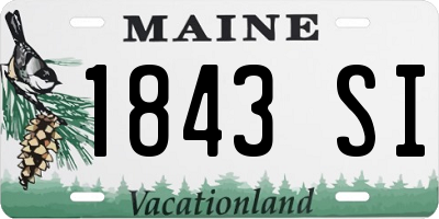 ME license plate 1843SI