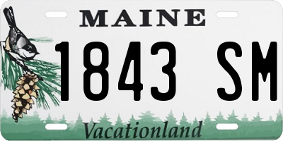 ME license plate 1843SM
