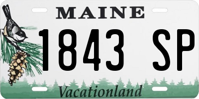 ME license plate 1843SP
