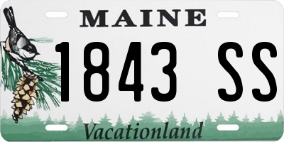 ME license plate 1843SS