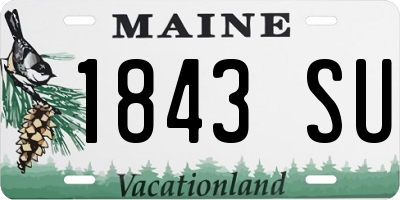 ME license plate 1843SU