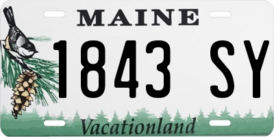 ME license plate 1843SY
