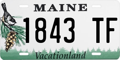 ME license plate 1843TF