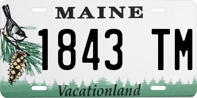 ME license plate 1843TM