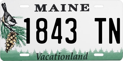 ME license plate 1843TN
