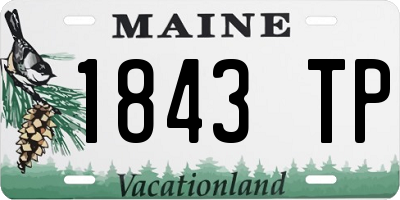 ME license plate 1843TP