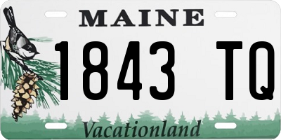 ME license plate 1843TQ