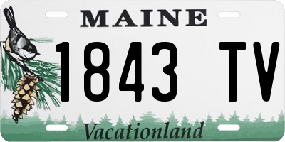 ME license plate 1843TV