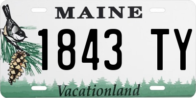 ME license plate 1843TY
