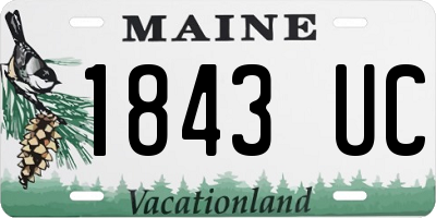 ME license plate 1843UC