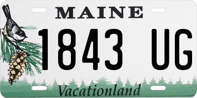 ME license plate 1843UG