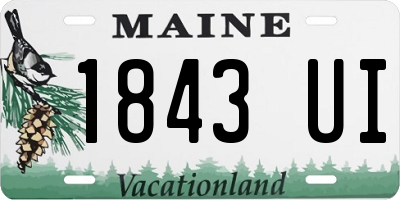 ME license plate 1843UI
