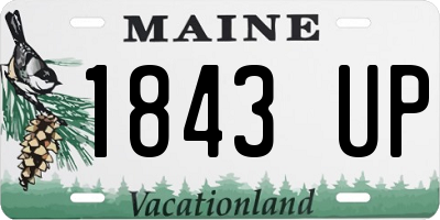 ME license plate 1843UP
