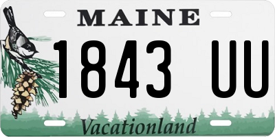 ME license plate 1843UU