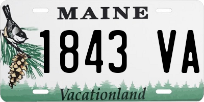 ME license plate 1843VA