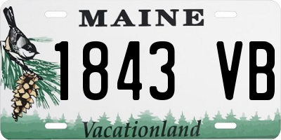 ME license plate 1843VB
