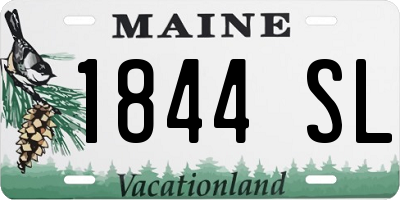 ME license plate 1844SL