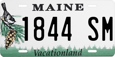 ME license plate 1844SM