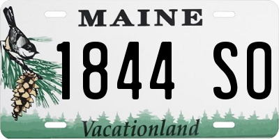 ME license plate 1844SO