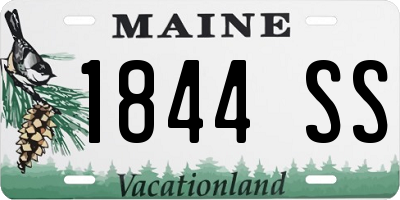 ME license plate 1844SS